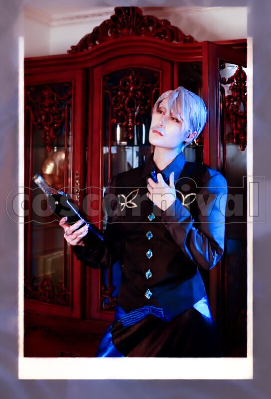 James Moriarty Costume Dress Gray Collar Cosplay cosplay costume from Fate/Grand Order, front view 4