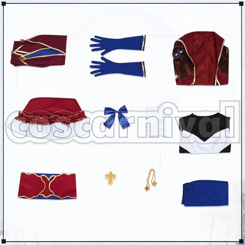 Leonardo Da Vinci (Rider) Lily Cosplay cosplay costume from Fate/Grand Order, set view