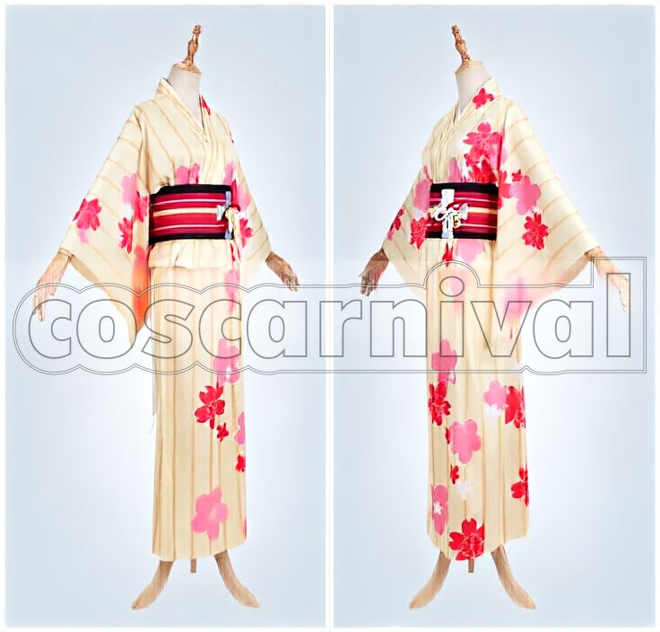 Mash Kyrielight FGO x Google Play Yukata Cosplay cosplay costume from Fate/Grand Order, front view 2