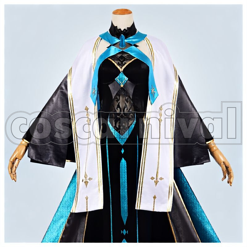 Morgan The Winter Queen (with Crown) Cosplay cosplay costume from Fate/Grand Order, front view 1