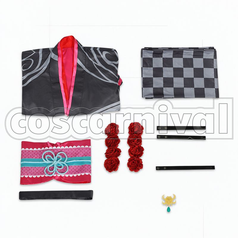 Shuten Dōji Assassin Costume Dress Song of Cherry Blossoms in Full Glory Cosplay cosplay costume from Fate/Grand Order, set view