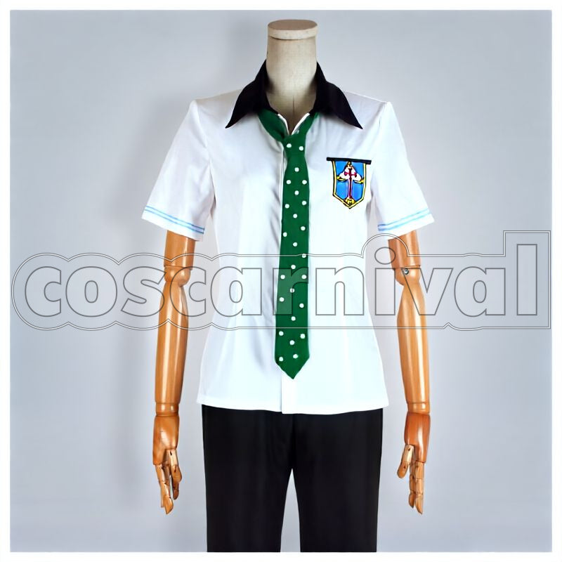 Haruka Nanase, Makoto Tachibana Summer School Uniform Cosplay cosplay costume from Free!, front view 1