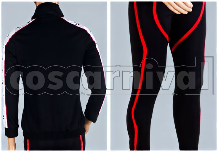 Rin Matsuoka Samezuka Academy Full Set Cosplay cosplay costume from Free!, back view