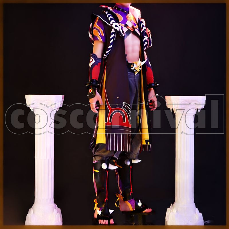 Arataki Itto Cosplay cosplay costume from Genshin Impact, front view 3