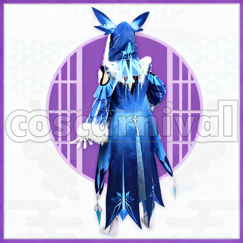 Cryo Cicin Mage Cosplay cosplay costume from Genshin Impact, back view