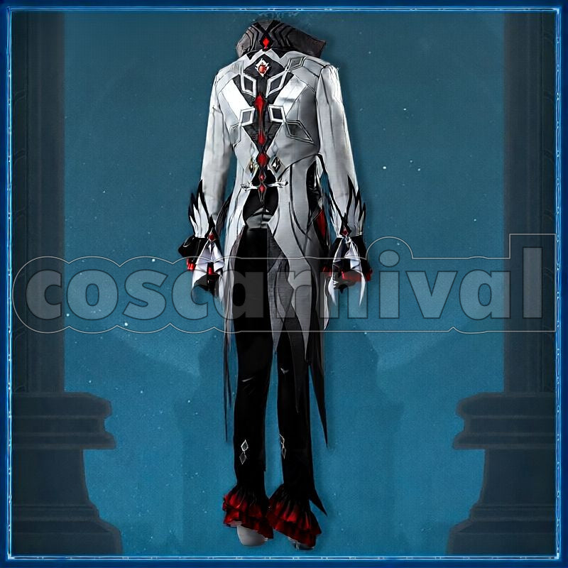 Fatui Harbingers Arlecchino The Knave Cosplay cosplay costume from Genshin Impact, back view 1