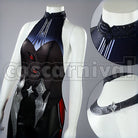 Fatui Harbingers Arlecchino The Knave Cosplay cosplay costume from Genshin Impact, front view 4