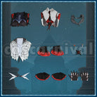 Fatui Harbingers Arlecchino The Knave Cosplay cosplay costume from Genshin Impact, set view