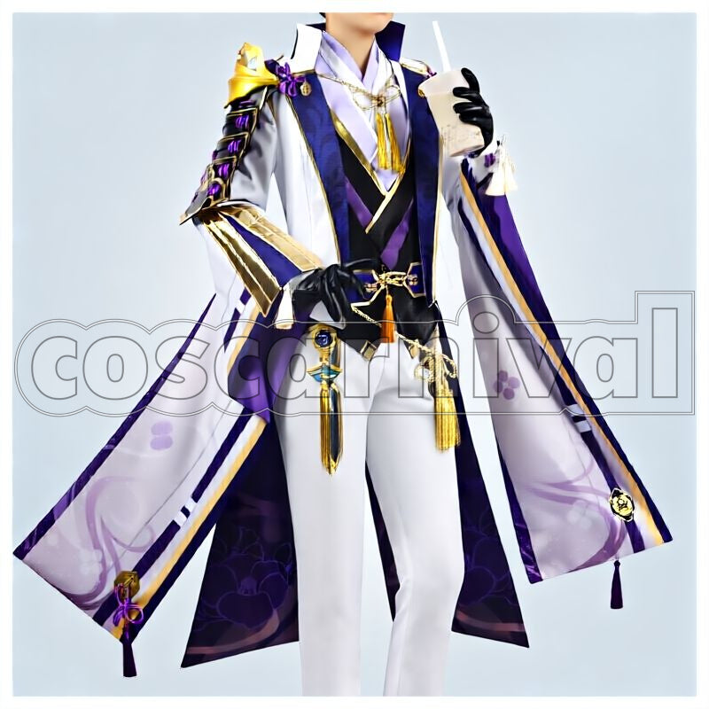 Inazuma Kamisato Ayato Cosplay cosplay costume from Genshin Impact, front view 1