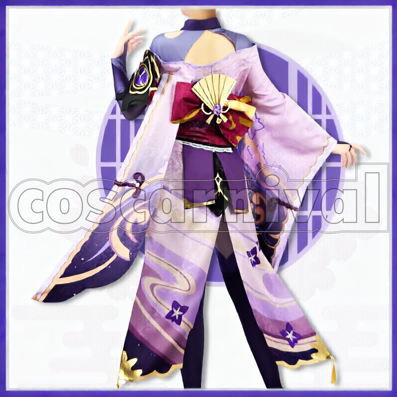 Inazuma Raiden Shogun Cosplay cosplay costume from Genshin Impact, back view