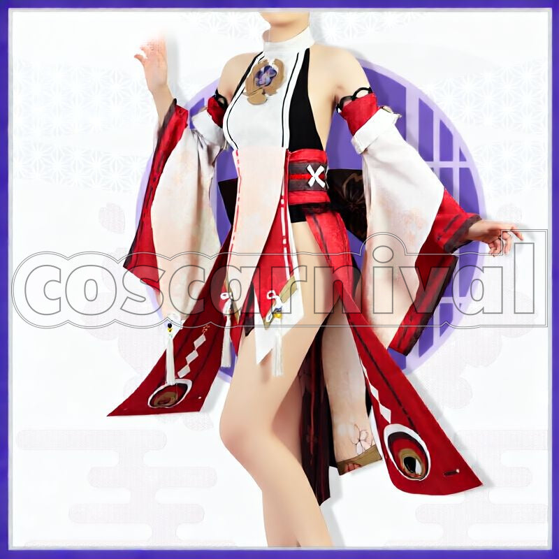 Inazuma Yae Miko Cosplay cosplay costume from Genshin Impact, front view 3