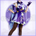 Liyue Keqing Cosplay cosplay costume from Genshin Impact, front view 7