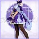 Liyue Keqing Cosplay cosplay costume from Genshin Impact, side view 2
