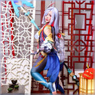 Liyue Shenhe Cosplay cosplay costume from Genshin Impact, side view