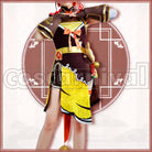 Liyue Xiangling Cosplay cosplay costume from Genshin Impact, front view 3