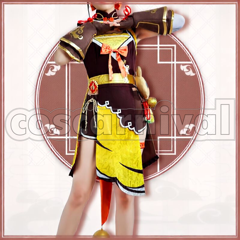 Liyue Xiangling Cosplay cosplay costume from Genshin Impact, front view 3