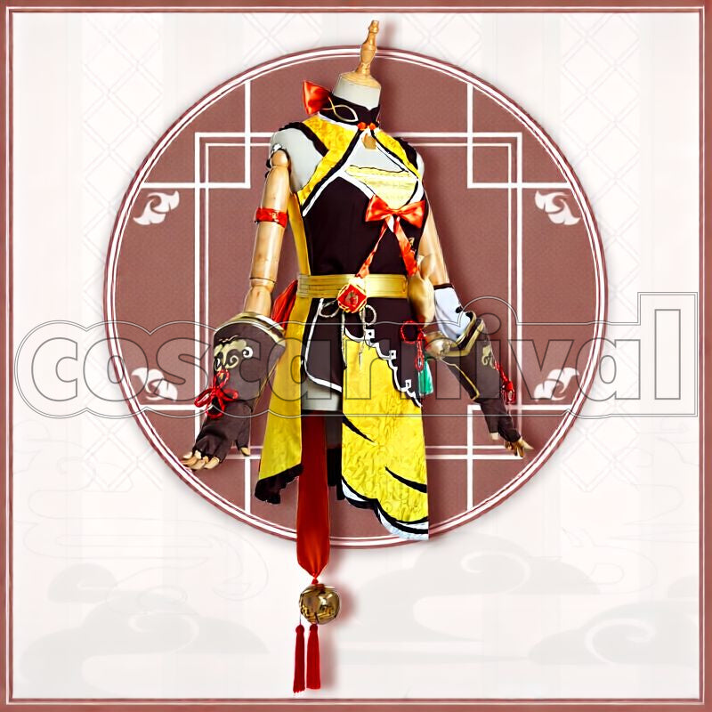 Liyue Xiangling Cosplay cosplay costume from Genshin Impact, front view 6