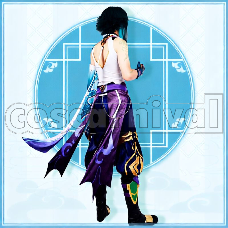 Liyue Xiao Cosplay cosplay costume from Genshin Impact, back view