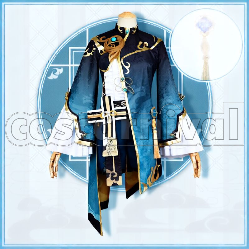 Liyue Xingqiu Cosplay cosplay costume from Genshin Impact, front view 5
