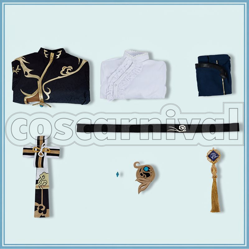 Liyue Xingqiu Cosplay cosplay costume from Genshin Impact, set view