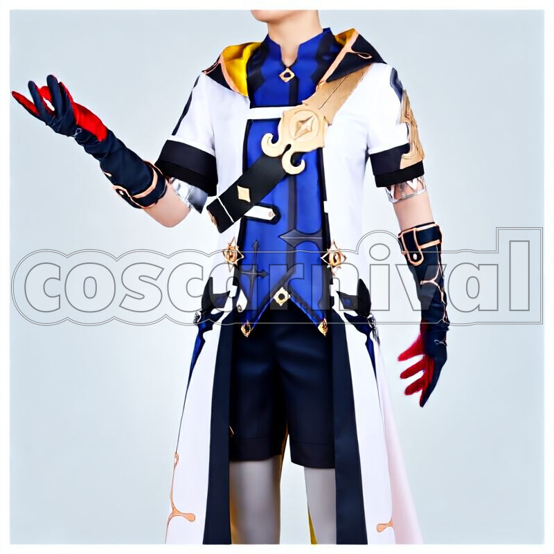 Mondstadt Albedo Kreideprinz Alchemist Cosplay cosplay costume from Genshin Impact, front view 1
