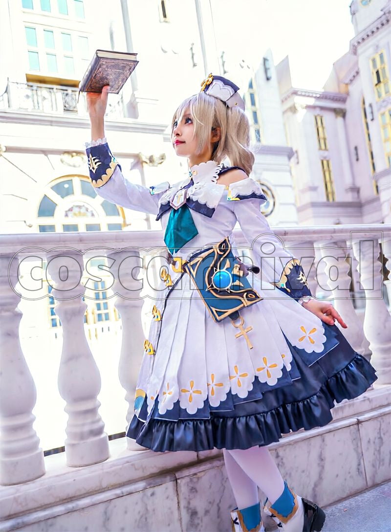 Mondstadt Barbara Cosplay cosplay costume from Genshin Impact, front view 6