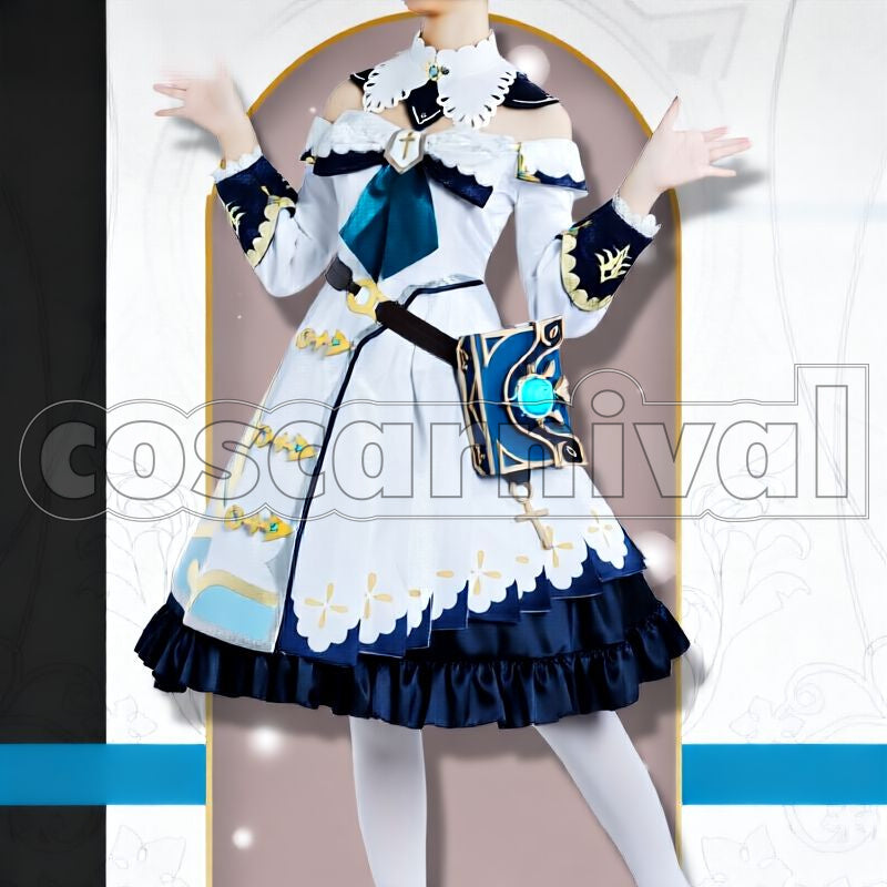 Mondstadt Barbara Cosplay cosplay costume from Genshin Impact, front view 9