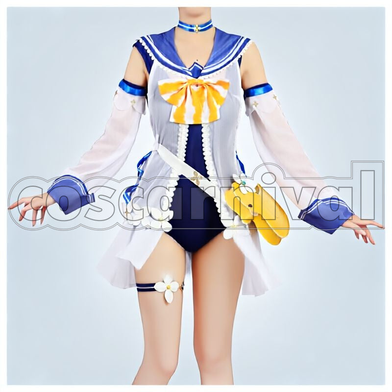 Mondstadt Barbara Summertime Sparkle Cosplay cosplay costume from Genshin Impact, front view 1