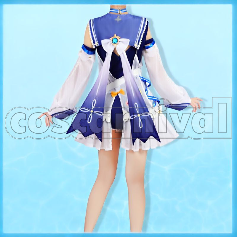 Mondstadt Barbara Summertime Sparkle Cosplay cosplay costume from Genshin Impact, back view
