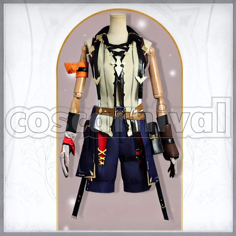 Mondstadt Bennett Cosplay cosplay costume from Genshin Impact, front view 2