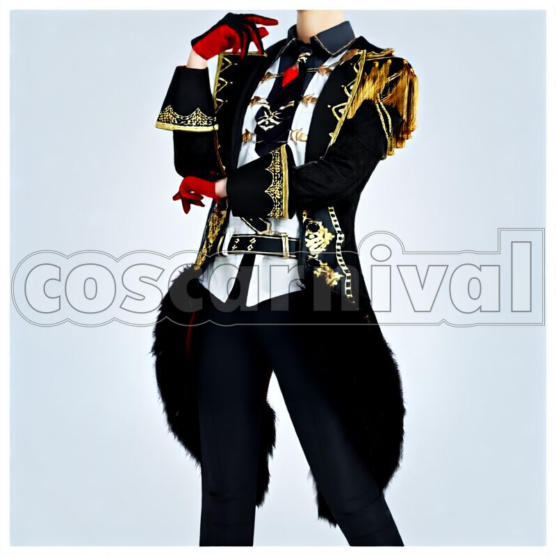Mondstadt Diluc Cosplay cosplay costume from Genshin Impact, front view 1