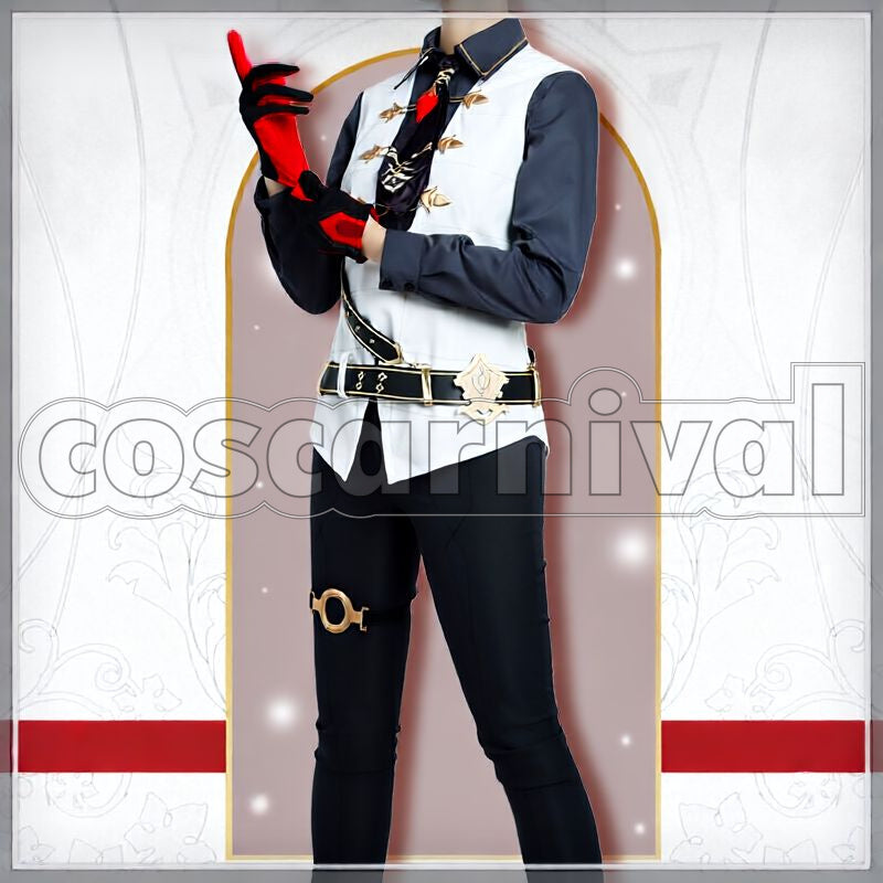 Mondstadt Diluc Cosplay cosplay costume from Genshin Impact, front view 5