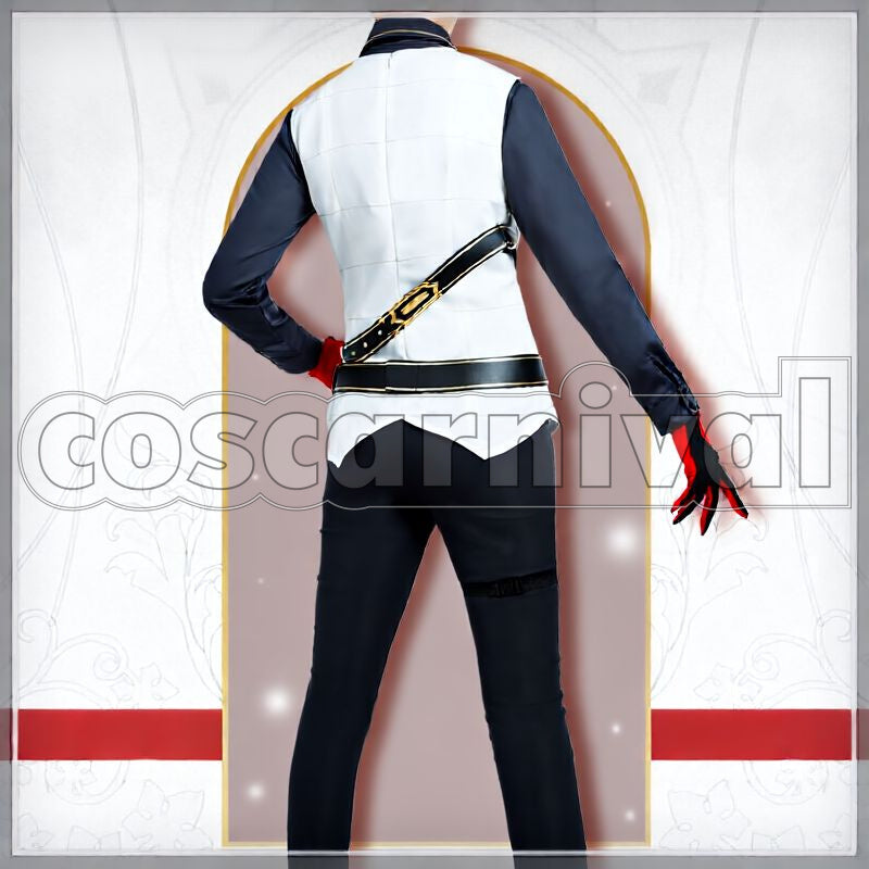 Mondstadt Diluc Cosplay cosplay costume from Genshin Impact, back view 2