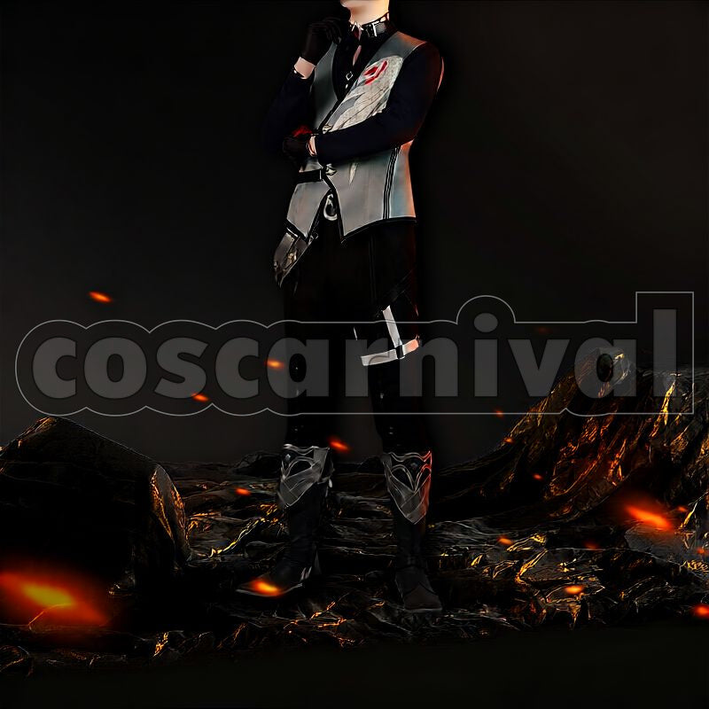 Genshin Impact Mondstadt Diluc Red Dead of Night Cosplay Costume ...