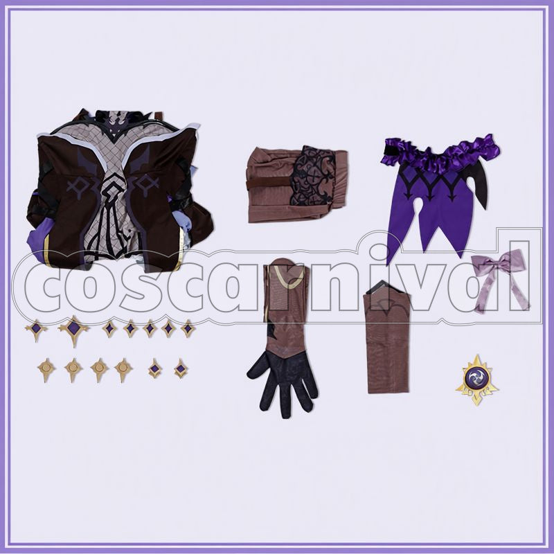 Mondstadt Fischl Cosplay cosplay costume from Genshin Impact, set view