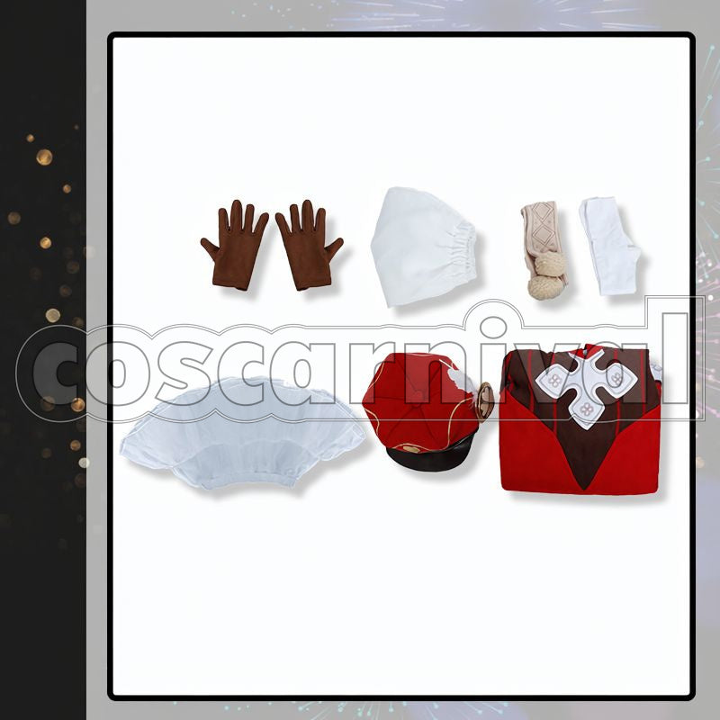 Mondstadt Klee Cosplay cosplay costume from Genshin Impact, set view