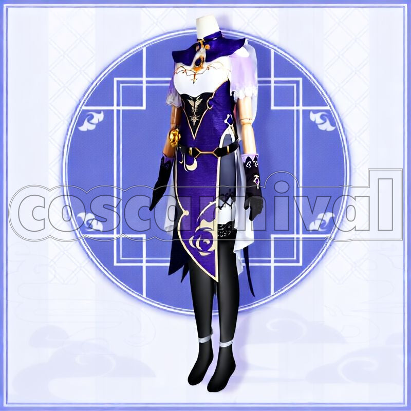 Mondstadt Lisa Cosplay cosplay costume from Genshin Impact, front view 4