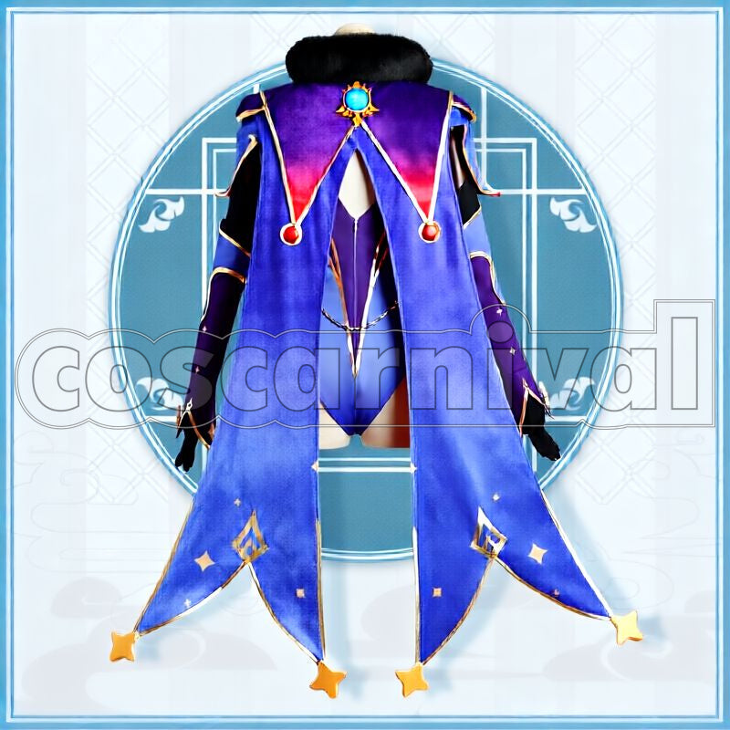 Mondstadt Mona Cosplay cosplay costume from Genshin Impact, back view