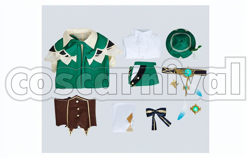 Mondstadt Venti Cosplay cosplay costume from Genshin Impact, set view