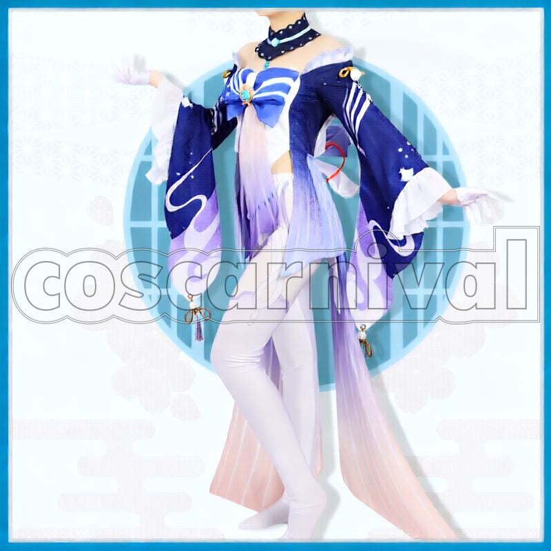 Sangonomiya Kokomi Cosplay cosplay costume from Genshin Impact, front view 3