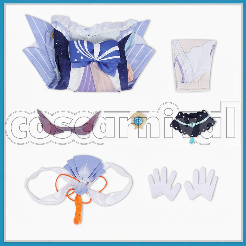 Sangonomiya Kokomi Cosplay cosplay costume from Genshin Impact, set view