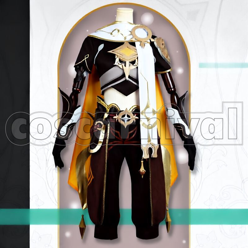 Traveler Aether Cosplay cosplay costume from Genshin Impact, front view 2