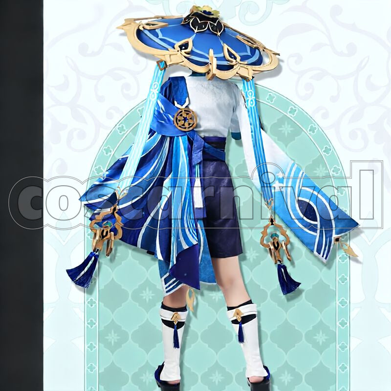 Wanderer Scaramouche The Balladeer Cosplay cosplay costume from Genshin Impact, back view