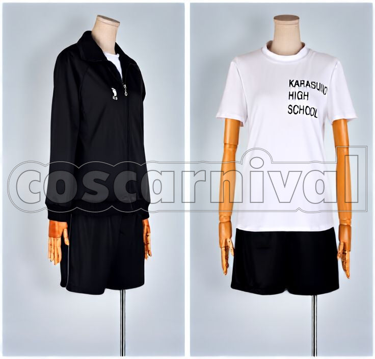 High School Shoyo Hinata, Tobio Kageyama Jersey Shorts 3-Piece Set Cosplay cosplay costume from Haikyu!! Karasuno, piece set 36923 front view 4