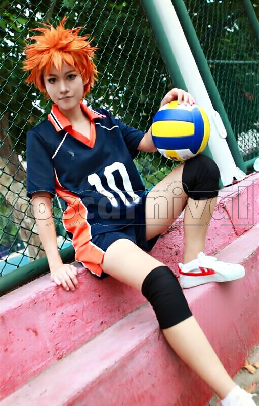 High School Shoyo Hinata #10 Uniform Cosplay cosplay costume from Haikyu!! Karasuno, uniform 36964 front view 2