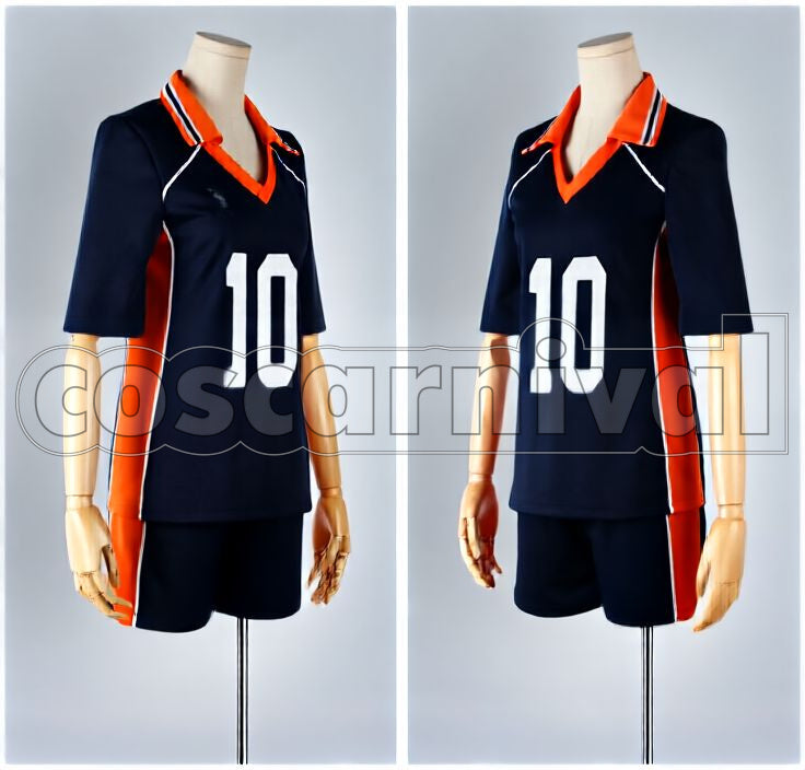 High School Shoyo Hinata #10 Uniform Cosplay cosplay costume from Haikyu!! Karasuno, uniform 36967 front view 4