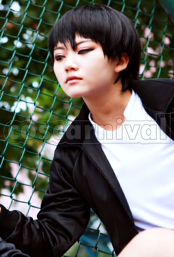 High School Shoyo Hinata, Tobio Kageyama Jersey Full Set Cosplay cosplay costume from Haikyu!! Karasuno, front view 3