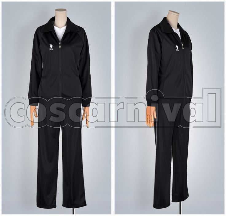 High School Shoyo Hinata, Tobio Kageyama Jersey Full Set Cosplay cosplay costume from Haikyu!! Karasuno, front view 4