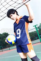 High School Tobio Kageyama Uniform Cosplay cosplay costume from Haikyu!! Karasuno, front view 2