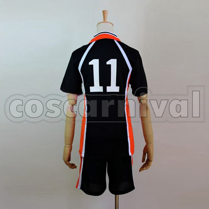 Karasuno High School Volleyball Club Position: Middle Blocker cosplay costume from Haikyu!! Kei Tsukishima, back view